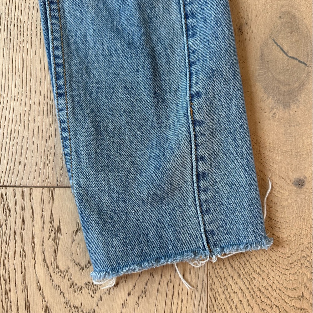 P.E Nation High Rise Cropped Raw Edge Slim Fit Jeans w/ Star Detail Size 26 - Picture 7 of 9
